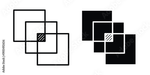 Opacity icons in different styles. Simple icon design