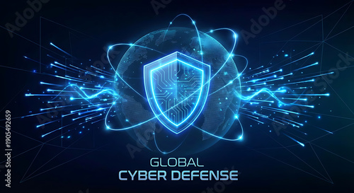 Global Cybersecurity Shield Protecting the Digital World