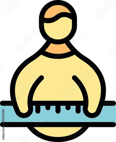 Professional tailor holding measuring tape, preparing for dressmaking and sewing work