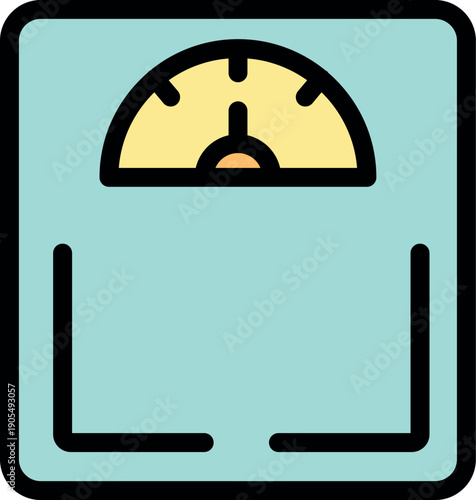 Bathroom scale icon representing weight management, healthy habits, and personal wellness
