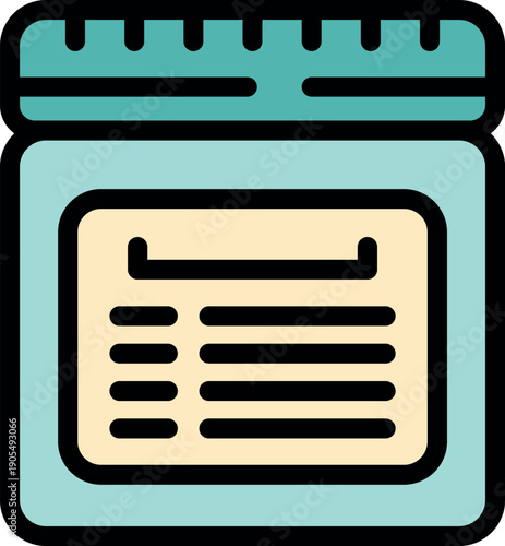 Closed container packaging with label describing ingredients, ideal for food or cosmetic products