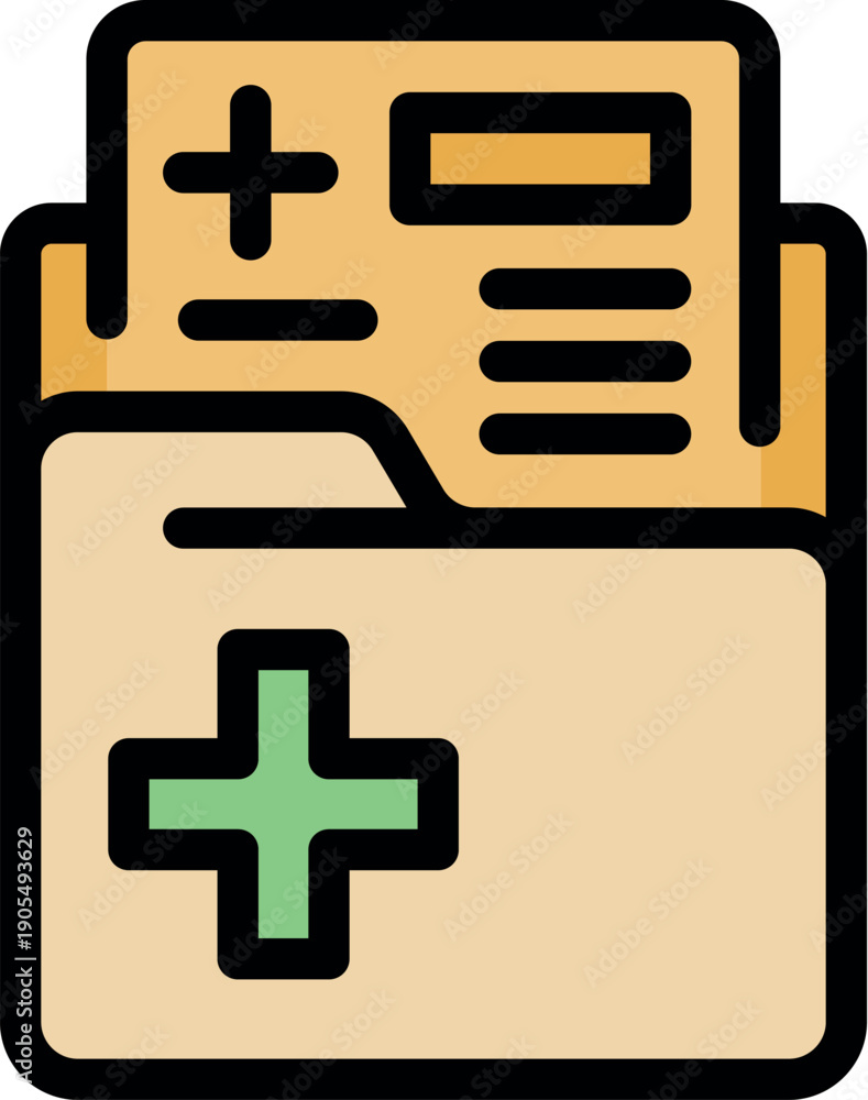 Obraz premium Medical records folder containing patient information and medical history