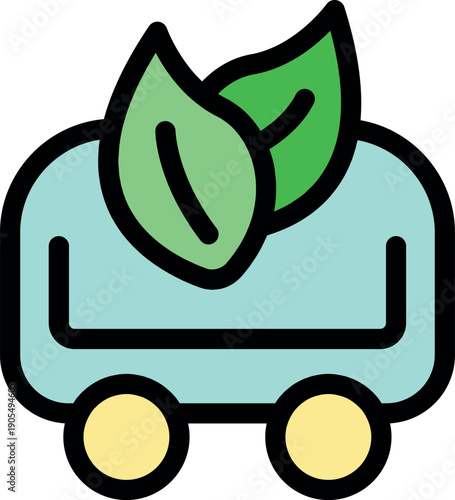 Eco friendly delivery truck symbolizes green transportation and sustainable logistics for a cleaner environment