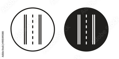 Road icons in different styles. Simple icon design