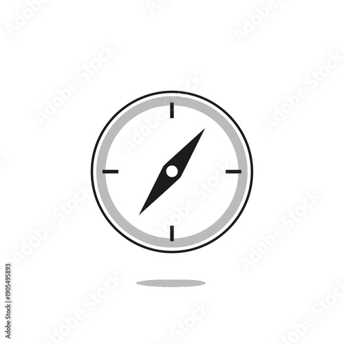 Free Download Minimalist Compass Icon for Direction and Navigation Concepts - GFXLoad