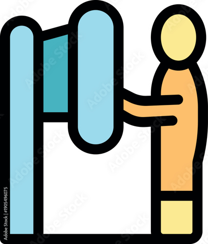 Patient undergoing mri scan examination for medical diagnosis