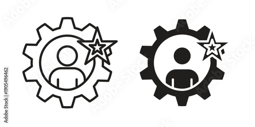 Soft skills icons in different styles. Simple icon design
