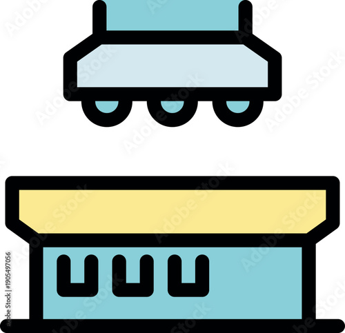 Modern transportation technology represented by a magnetic levitation train hovering over a platform, symbolizing speed, innovation, and futuristic travel