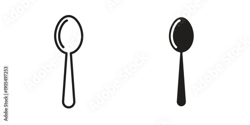 Tablespoon icons in different styles. Simple icon design