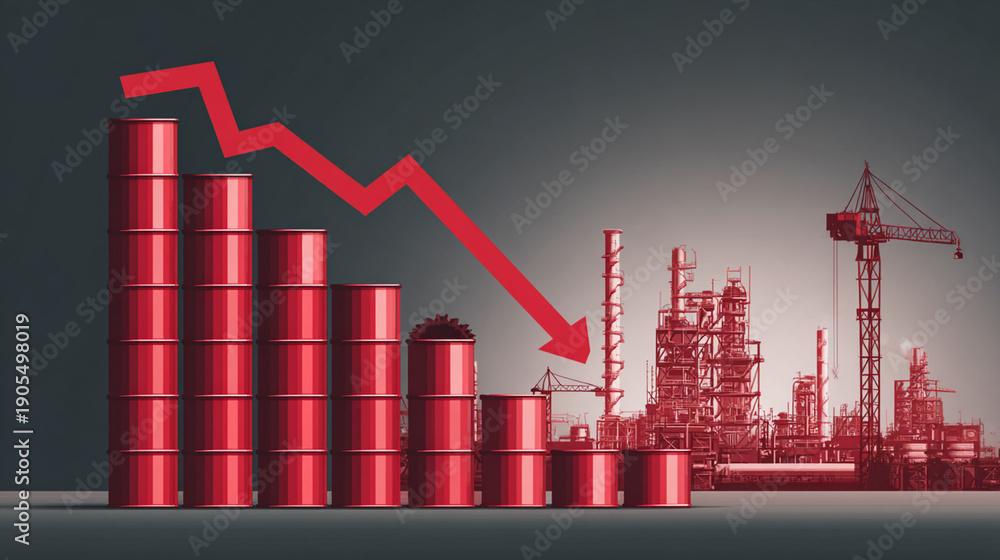 Obraz premium Economic slowdown forces industries to cut unnecessary costs.