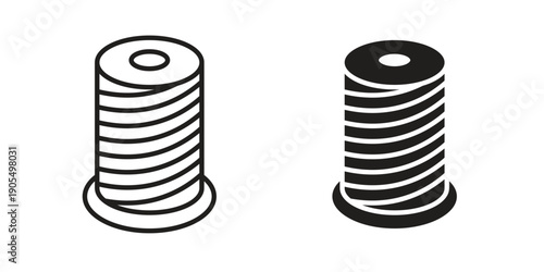 Thread icons in different styles. Simple icon design