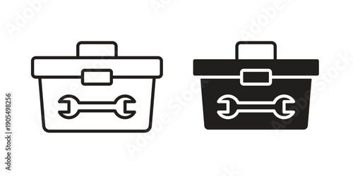 Toolbox icons in different styles. Simple icon design