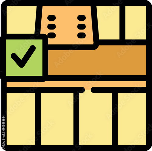 Parcel tracking app displaying successful delivery status, featuring a prominent check mark icon, ensuring peace of mind for online shoppers