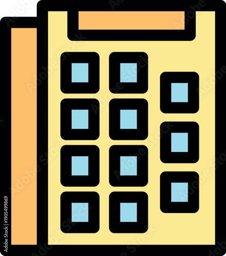 Classic desktop telephone featuring keypad and receiver, ideal for communication in office environments