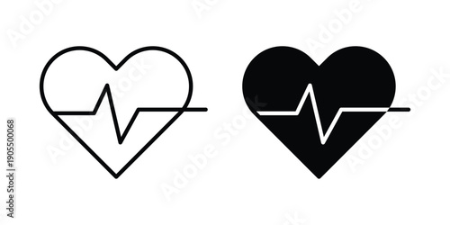 Wellbeing icons in different styles. Simple icon design