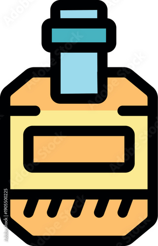 Pocket flask for alcoholic beverages featuring a blank label, ideal for adding a personalized touch