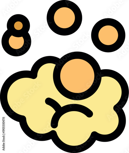 Carbonated beverage making bubbles, perfect illustration for fizzy drinks, soda and sparkling water