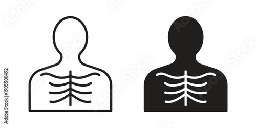 X ray icons in different styles. Simple icon design