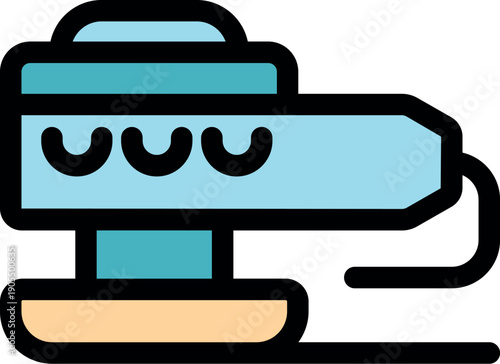 Electric foot file smoothing heels during pedicure treatment in beauty salon