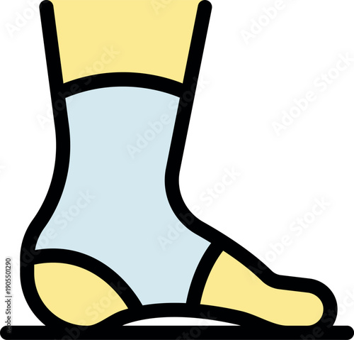 Orthopedic ankle brace supporting foot and ankle, providing stability and compression for injury recovery or prevention