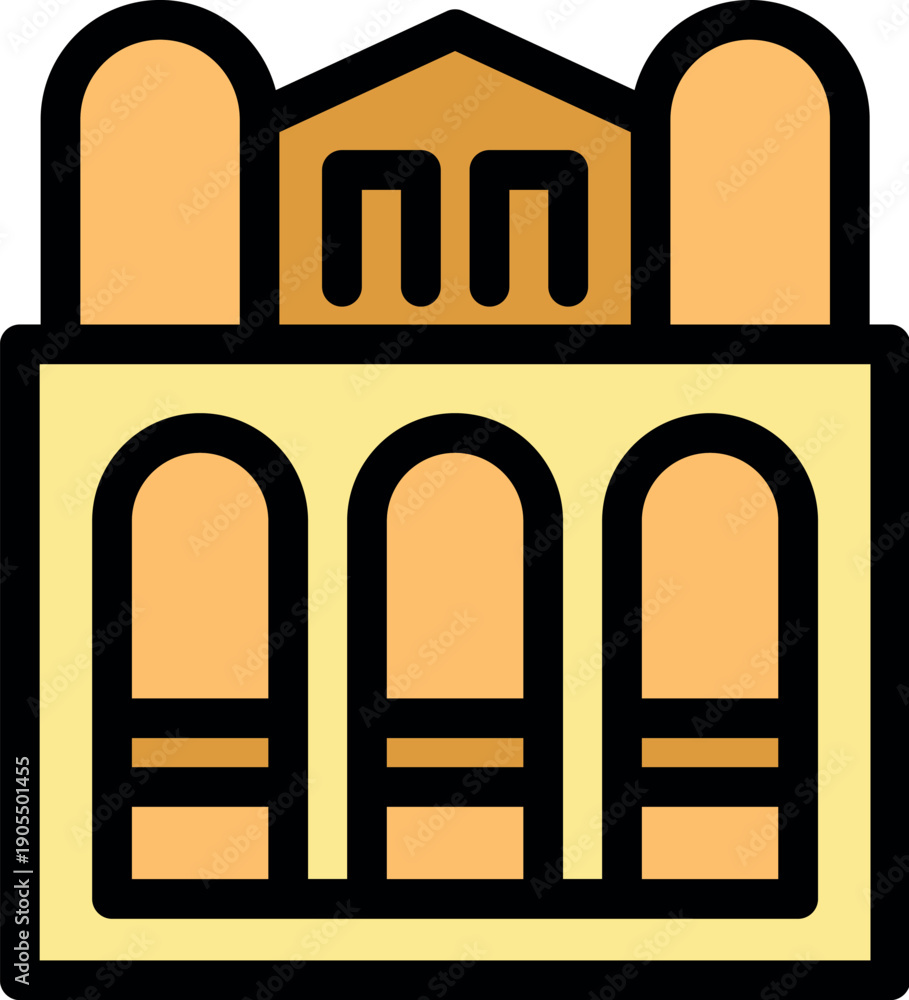 Fototapeta premium Parliament building with three arches and columns representing government and democracy