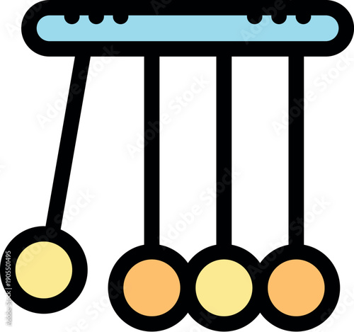 Balance balls demonstrating conservation of momentum and energy, perfect for physics education