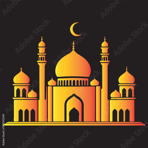 Arabian palace isolated on transparent background, 