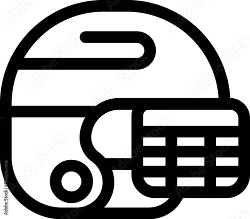 Hockey helmet ensuring player safety during an intense match, emphasizing the importance of protective gear in contact sports