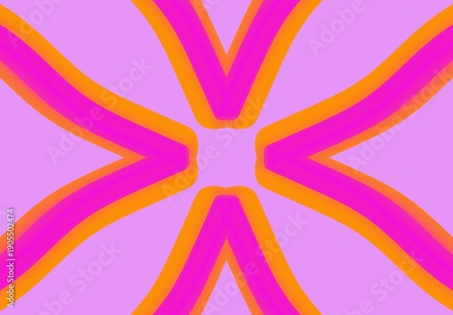 ИллAbstract geometric background with vibrant magenta shapes and circles on a bright yellow backdrop. Minimalist digital artwork with playful, modern design. Contemporary abstractюстрация без названия