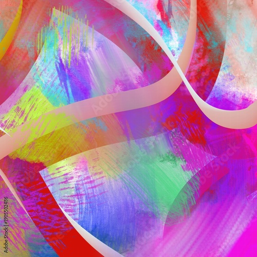 ИллAbstract geometric background with vibrant magenta shapes and circles on a bright yellow backdrop. Minimalist digital artwork with playful, modern design. Contemporary abstractюстрация без названия