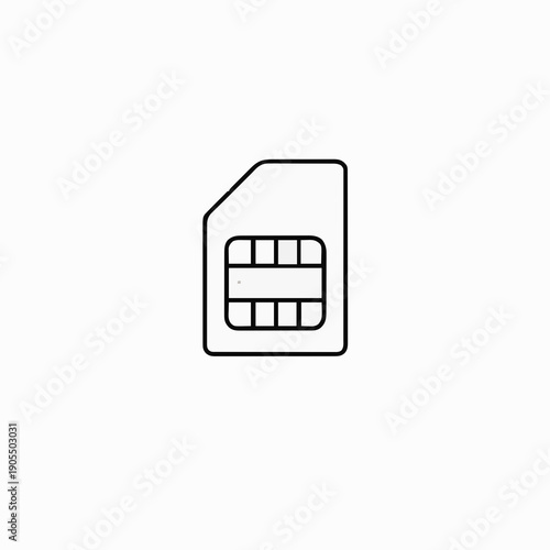 vektor kartu sim card dengan latar belakang putih