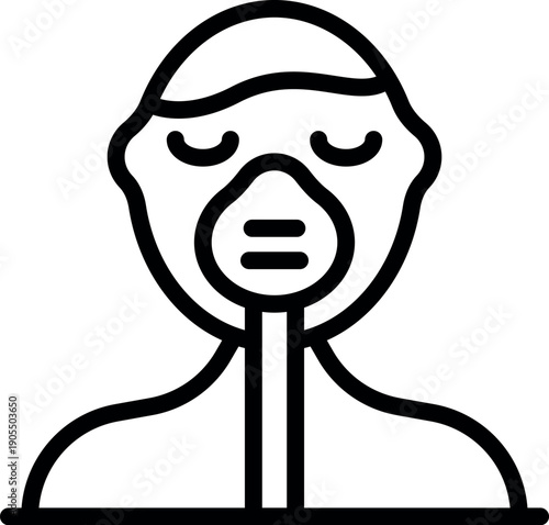 Medical professional wearing full protective gear, including mask and suit, for virus protection