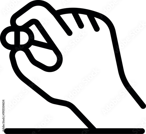 Hand carefully holding a single medical pill, symbolizing healthcare, medicine, and treatment