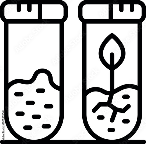 Laboratory experiment comparing plant growth in genetically modified soil versus traditional soil, promoting sustainable agriculture practices