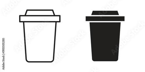coffee cup icon linear style symbols for mobile concept and web design.