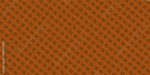 Waffle biscuit chocolatebackground, product wallpaper, vector flat pattern sweet wafer texture backdrop.