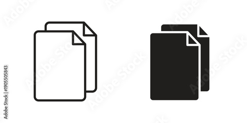 Copy icon linear style symbols for mobile concept and web design.