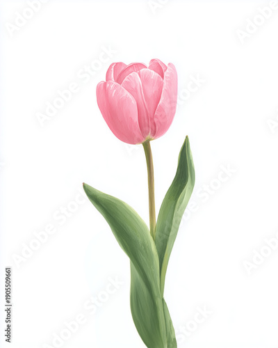 Elegant Pink Tulip Painting