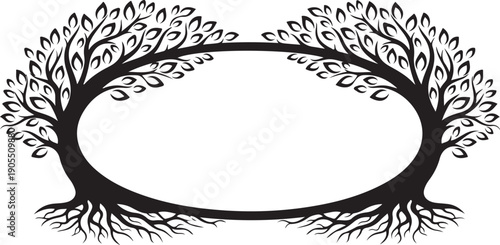 Nature Wreath Frame Vector Bundle