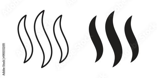 Heat icon linear style symbols for mobile concept and web design.