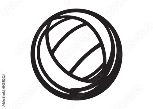 volleyball logo silhouette vector, sports ball logo silhouette vector illustration, handball volleyball silhouette vector logo, sports balls and equipment logo vector silhouette on white background