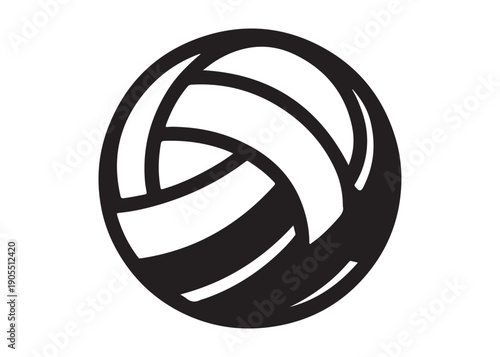 volleyball logo silhouette vector, sports ball logo silhouette vector illustration, handball volleyball silhouette vector logo, sports balls and equipment logo vector silhouette on white background