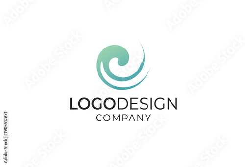 Modern Swirl Wave Logo Template for Corporate Brand Identity