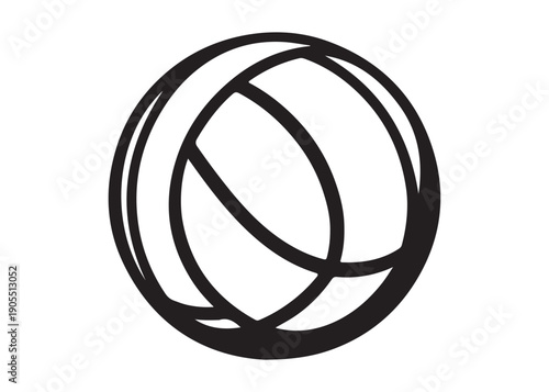 volleyball logo silhouette vector, sports ball logo silhouette vector illustration, handball volleyball silhouette vector logo, sports balls and equipment logo vector silhouette on white background