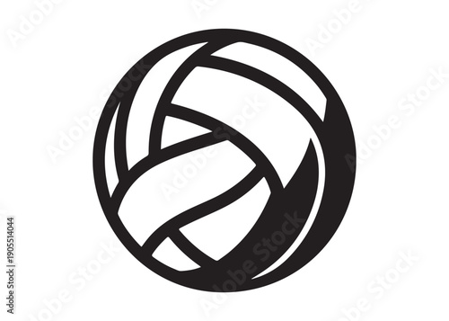 volleyball logo silhouette vector, sports ball logo silhouette vector illustration, handball volleyball silhouette vector logo, sports balls and equipment logo vector silhouette on white background