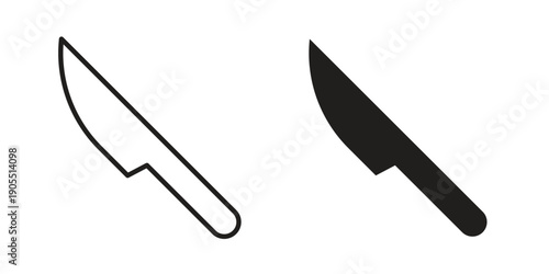 Kitchen knife icon linear style symbols for mobile concept and web design.