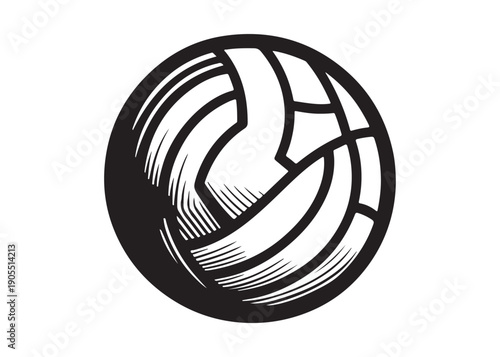 volleyball logo silhouette vector, sports ball logo silhouette vector illustration, handball volleyball silhouette vector logo, sports balls and equipment logo vector silhouette on white background