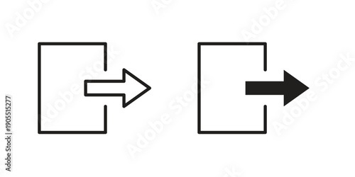 Logout icon linear style symbols for mobile concept and web design.