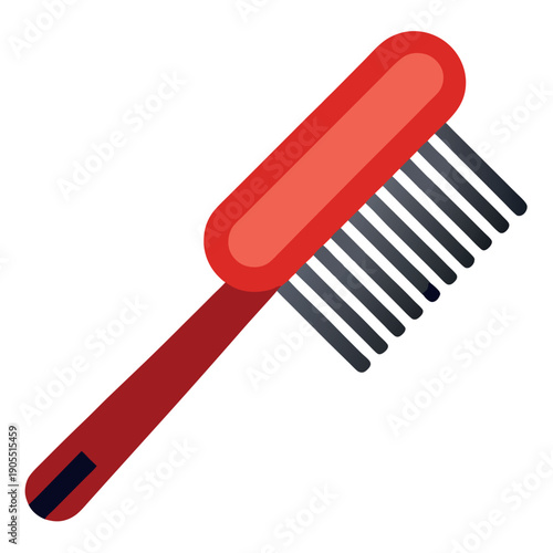 Hairbrush comb travel size version in a white background. 
