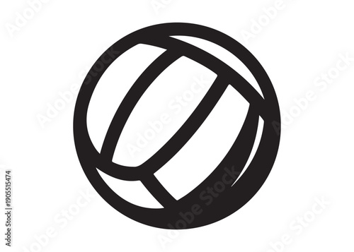 volleyball logo silhouette vector, sports ball logo silhouette vector illustration, handball volleyball silhouette vector logo, sports balls and equipment logo vector silhouette on white background